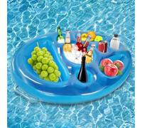 Soporte inflable flotante para bebidas, barra de spa de 70 x 50 cm, bandeja lateral de bañera de hidromasaje, 8 agujeros, posavasos flotantes de gran capacidad para piscina, fiesta, playa, jacuzzi