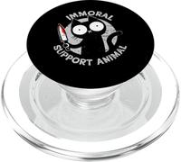 Soporte inmoral Animal Killer Cat Dark Humor Design PopSockets PopGrip para MagSafe