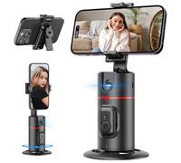 Soporte Inteligente para Teléfono con Seguimiento Automático, Trípode Extensible con Función de IA, Seguimiento Facial de 360° y Control Remoto, Sin Necesidad de App, Soporte para iPhone/Android