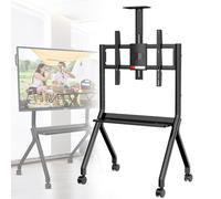 Soporte interactivo para pizarra blanca con ruedas bloqueables, soporte de TV rodante para oficina o aula