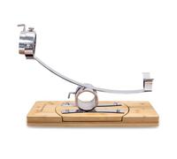 Soporte Jamonero Basculante 360º con Cabezal Giratorio 3 Claveles, Base Giratoria de Madera y Herrajes de Metal