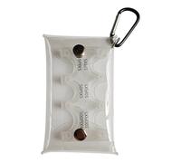 Soporte japonés para monedas, estuche rígido dispensador, 5.51 x 3.15 pulgadas, 6 ranuras, organizador portátil y ligero, compacto para compras, viajes, uso al aire libre, accesorio de bolso para