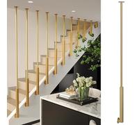 Soporte lateral de metal para escaleras y barandillas - Postes de seguridad de 222 cm para escaleras interiores, puentes y lofts - Sistema robusto de protección contra caídas