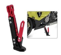 Soporte lateral de motocicleta - Marco de motocicleta Soporte de horizonte Soporte lateral ajustable de aleación de aluminio Soporte lateral B0503(rojo)