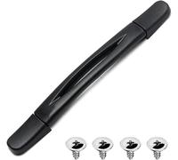 Soporte lateral de tirador de plástico, 2 Asas laterales de plástico for maletas, baúles y equipaje, color negro, RB-081A, 241 x 25 20 mm(Rb 059,2 Pack)