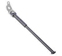 Soporte lateral derecho de aleación de aluminio para bicicleta plegable de 20 pulgadas, soporte lateral ajustable de liberación rápida compatible con 406/S20/P9/P10, base antideslizante para (negro)