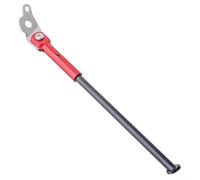 Soporte lateral derecho de aleación de aluminio para bicicletas plegables de 20 pulgadas, se adapta a modelos Dahon 451 S20 P9 P10, componentes de acero inoxidable, montaje de 10 mm (rojo)