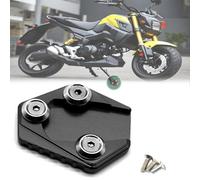 Soporte lateral para motocicleta, almohadilla de extensión de aleación de aluminio, placa de pie para motocicleta, extensor, accesorios compatibles con Honda MSX125 Monkey GROM 125 (negro)
