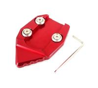Soporte Lateral para Motocicleta, Extensión De Caballete, Placa Ampliada para Vulcan S VN650 2015 2016 2017 2018 Aumentar la Estabilidad del área de Soporte(Rojo)