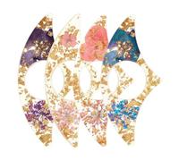 Soporte lateral para pulgar, 4 piezas de resina floral estética para leer - Abridor de para el pulgar, marcapáginas, para mujeres, amigos, profesores, lectores, reconocimiento de cumpleaños