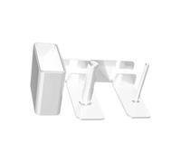 Soporte lateral para vasos de batidos con popote y tapa, dispensador de almacenamiento, textura ABS para un servicio eficiente de bebidas, accesorio comercial para bebidas