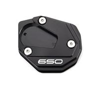 Soporte Lateral Placa De Soporte Lateral Motocicleta para K&awasaki para Z650 para Ninja650 para Z650RS 2017-2025 Almohadilla Soporte Ampliada Pata De Cabra Extensión Pad(Negro)