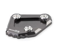 Soporte Lateral Placa Pata De Caballete Lateral Motocicleta para F750GS 2018-2020 Base De Extensión Cabra Almohadilla Ampliada Placa De Soporte Antideslizante Extensión Kickstand(Titanio)