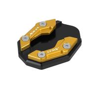 Soporte Lateral Placa Pata De Caballete Lateral para Motocicleta para Yamaha NMAX155 XMAX300 2015-2021 Placa De Extensión Pata De Cabra, Almohadilla Soporte Extensión Kickstand(Oro1)