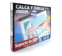 Soporte Led para Dibujar y Calcar con 3 Intensidades de Luz Blanca Led Mediante USB Tipo C - Apto para uso infantil, Resistente y Ligero - REF 79300- by Office Box (A3)