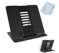 Soporte Libros para Leer, Atril para Libros de Metal, Atril Estudio Oposiciones, Atril Libros, Apoya Libros, Book Holder Plegable, Atriles de Lectura, Soporte de Madera con 6 Alturas Ajustables