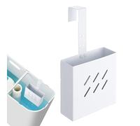 Soporte limpiador de tanque de inodoro, colgador de acero inoxidable con gancho ajustable, estante de almacenamiento para tabletas de limpieza de inodoro, organizador de baño duradero a prueba de