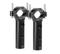 Soporte luz giratoria Universal Motorcycle Mount Bracket Bumper Modified Headlight Stand Spotlight Extension Pole Frame Support(2PCS Black 20-35mm)