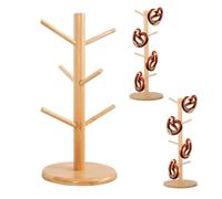 Soporte madera para pretzels, soporte para vasos, extraíble Portapretzels madera con forma árbol, portavasos resistente, soporte para salchichas, ahorra espacio, decoración para restaurantes