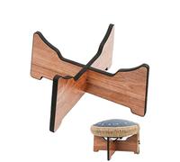 Soporte madera tambor lengua rack percusiones bandeja metal tambor estante musical base desmontable portátil compacto elegante universal relajación estudio salón armonía for