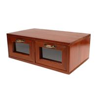 Soporte Madera Vintage Para Monitor Con Cajón Elevador Y Organizador