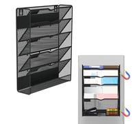 Soporte magnético de 6 niveles, organizador de archivador de gran capacidad, soporte magnético para colgar sin taladro, para archivadores, oficina, pizarra blanca, soporte magnético para correo