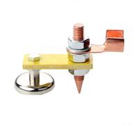 Soporte magnético de abrazadera de tierra de soldadura fuerte fuerza magnética para superficies metálicas planas o curvas, fácil posicionamiento, construcción de metal estable, adecuado para mesas de