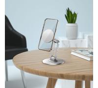 Soporte magnético de metal plegable para teléfono, soporte de escritorio giratorio ajustable para transmisión en vivo, ver televisión, tabletas y