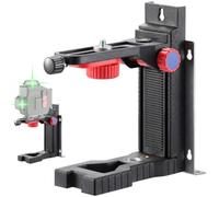 Soporte magnético de nivel láser con base ajustable en forma de L, rosca macho de 1/4, para montaje en pared y techo