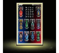Soporte magnético de pared para Lego Speed Champions 10 en 1 F1 Super - Carreras 77242,77243,77244 - 77251,80 x 50 cm Pizarra de pared para coche Lego 66802 (sin modelo) (con luz-C)