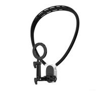 Soporte magnético de succión para teléfono móvil, soporte para cuello para grabación manos libres y soporte de cámara de acción, visualización en primera persona en vivo (negro)