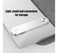 Soporte MagnéTico de TeléFono PortáTil, Soporte Ajustable de TeléFono MóVil para Laptop, Clip de Montaje Lateral para Laptop (Plata)