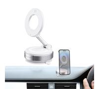 Soporte magnético de vacío para teléfono de coche, soporte de junta esférica de aleación de aluminio plateado, hardware de posicionamiento ultra para smartphone, manos libres, espejo de cocina