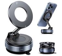 Soporte magnético de vacío para teléfono de coche, succión súper fuerte, giratorio de 360° y plegable para iPhone 16 Pro MAX/15/14 Samsung, compatible con salpicadero/parabrisas