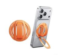 Soporte magnético del sostenedor del anillo del teléfono de la aleación del | Construcción de metal robusta, resistente al desgaste, elegante gris naranja plateado, se adapta a teléfonos de 4 a 8
