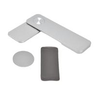 Soporte magnético doble para portátil y teléfono, soporte lateral ajustable para portátil compatible con la mayoría de dispositivos, aleación