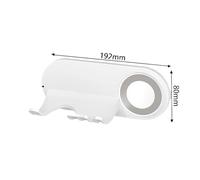 Soporte magnético for boquillas de secador de pelo, soporte de plástico sin taladros, ajuste Universal for Dyson/Leihen, gris/blanco(1pcs White)