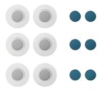 Soporte magnético fuerte para montaje en pared, gancho adhesivo sin taladrar para enrutadores, regletas y pequeños artículos del hogar, ABS + metal + silicona, cuadrado de 1.15 pulgadas, blanco (6