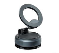 Soporte magnético giratorio de 360 grados para consola central, soporte seguro para teléfono con fácil operación con una sola mano (negro)