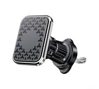 Soporte magnético giratorio de 360 grados para soporte de navegación de coche con alineación automática y operación con una mano (plata)