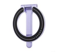 Soporte magnético giratorio de 360 grados, soporte de metal ligero para videollamadas manos libres y filmaciones al aire libre (morado taro)