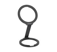Soporte magnético giratorio de 360 para teléfono, soporte multifuncional plegable con hebilla de doble cara para una sujeción segura - Negro