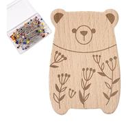 Soporte magnético para agujas con forma de animal, organizador de clips de papel con 100 pines para manualidades, costura, bordado, acolchado