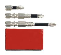 Soporte magnético para brocas de 25 mm/50 mm/65 mm para destornilladores y taladros, goma de silicona con núcleo de metal para mayor durabilidad, compatible con la mayoría de destornilladores B (B)