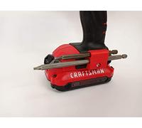 Soporte magnético para brocas de montaje lateral para taladro o destornillador Dewalt 20 V o Craftsman V20, 2 ranuras de paso (rojo)