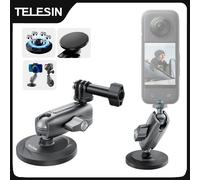 Soporte magnético para cámara de acción TELESIN de aleación de aluminio 360 ° Adaptador 1/4 ajustable para teléfono inteligente GoPro Insta360 DJI OSMO Action