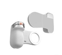 Soporte magnético para cámara de teléfono con agarre estilo DSLR y tornillo de 1/4 pulgadas, diseño ABS compacto con batería de 20 horas para fotografía y videografía de teléfonos inteligentes (blanco