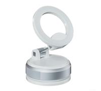 Soporte magnético para coche con rotación de 360 grados, succión segura para uso de consola central y fácil operación con una sola mano (blanco)