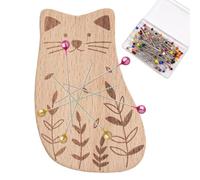 Soporte magnético para costura, aguja de en forma de animal, cojín de pincushion con 100 pines, almacenamiento de clip de pelo multiuso, organizador de clip de papel para acolchar, vestir