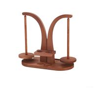 Soporte magnético para hilo de madera, soporte vertical para madejas de hilo con fácil instalación, rotación suave, para tejer y ganchillo (marrón)